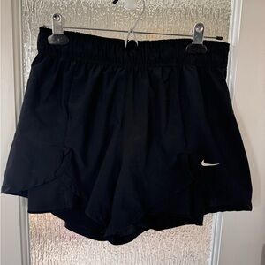 Nike running shorts with compressions underneath